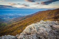 View of fall color in the Blue Ridge and Shenandoah Valley from