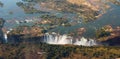 View of the Falls from a height of bird flight. Victoria Falls. Mosi-oa-Tunya National park.Zambiya. and World Heritage Site.