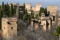 View of the famous Alhambra, Granada, Spain. Royalty Free Stock Photo