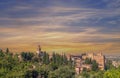 View of the famous Alhambra, Granada, Spain Royalty Free Stock Photo