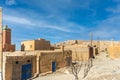 View from famous ancient berber Kasbah - Traditional adobe houses - Zebzat - Morocco.