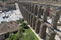 View of the famous Aqueduct of Segovia.