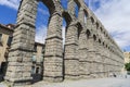 View of the famous Aqueduct of Segovia.