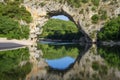 View of famous arch at Vallon-Pont-d`Arc Royalty Free Stock Photo