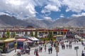 View of the famous Barkhor Street square in Lhasa, Tibet