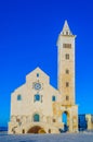 View of the famous basilica cattedrala di san nicola pellegrino in the italian city Trani....IMAGE Royalty Free Stock Photo