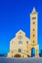 View of the famous basilica cattedrala di san nicola pellegrino in the italian city Trani....IMAGE Royalty Free Stock Photo