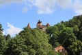 View of the famous Bran Castle (Dracula\'s Castle) in the village of Bran. Transylvania. Romania. Royalty Free Stock Photo