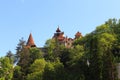 View of the famous Bran Castle (Dracula\'s Castle) in the village of Bran. Transylvania. Romania. Royalty Free Stock Photo