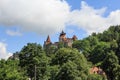 View of the famous Bran Castle (Dracula\'s Castle) in the village of Bran. Transylvania. Romania. Royalty Free Stock Photo