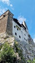 View of the famous Bran Castle, Romania. Royalty Free Stock Photo