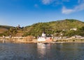 The view of the famous Burg Pfalzgrafenstein Royalty Free Stock Photo