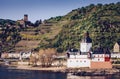 The view of the famous Burg Pfalzgrafenstein Royalty Free Stock Photo