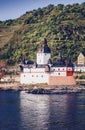 The view of the famous Burg Pfalzgrafenstein Royalty Free Stock Photo