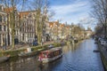 View of the famous canals of Amsterdam Royalty Free Stock Photo