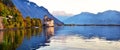 View of famous Chateau de Chillon at Lake Geneva one of Switzerl