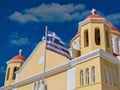 View of the famous Church of Saint Ekaterini Agia Ekaterini in Sitia in Greece Royalty Free Stock Photo