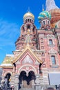 View of famous church of Savior Resurrection of Christ on Spilled Blood, St Petersburg, Russia Royalty Free Stock Photo