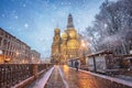 The Church of Savior on Spilled Blood in Saint Petersburg, Russia at winter Royalty Free Stock Photo