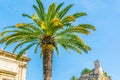 View of a famous clock tower in the Conti castle in Modica, Sicily, Italy Royalty Free Stock Photo