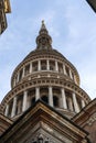 View of the famous Cupola of the San Gaudenzio Basilica in Novara, Italy. SAN GAUDENZIO BASILICA DOME AND HISTORICAL BUILDINGS IN Royalty Free Stock Photo