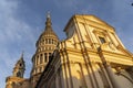 View of the famous Cupola of the San Gaudenzio Basilica in Novara, Italy. SAN GAUDENZIO BASILICA DOME AND HISTORICAL BUILDINGS IN Royalty Free Stock Photo