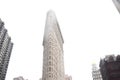Flatiron building on rainy New York day Royalty Free Stock Photo