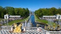 A view of the famous fountains of Peterhof