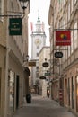 View of famous Getreidegasse street