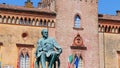 A view of a famous Giuseppe Verdi Square in Busseto, Parma