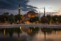 View of the famous Hagia Sophia Ayasofya in Istanbul. Turkey.