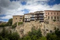 View of the famous hanging houses of Cuenca, Spain, UNESCO world heritage city Royalty Free Stock Photo