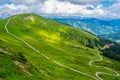 View of the the famous hiking trail Pinzgauer spaziergang in the alps near Zell am See, Salzburg region, Austria Royalty Free Stock Photo