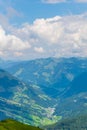 View of the the famous hiking trail Pinzgauer spaziergang in the alps near Zell am See, Salzburg region, Austria Royalty Free Stock Photo