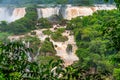 View of the famous Iguazu Falls from Brazilian side Royalty Free Stock Photo