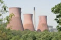 View of famous Ironbridge power stations near the River Severn at Buildwas in Shropshire, England Royalty Free Stock Photo