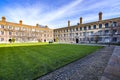 Jesus College courtyard in Cambridge, Cambridgeshire, England