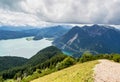 View from famous Jochberg, Bavaria in Germany