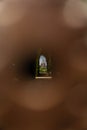 View through the famous keyhole of the Gardens of the Order of Malta on the Aventine Hill in Rome Royalty Free Stock Photo