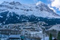 View of the famous Lauterbrunnen Village in the valley of the Al