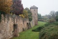 the famous medieval fortifications in Bergheim - France