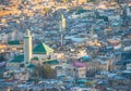 View of famous medina of Fez in Morocco from above Royalty Free Stock Photo