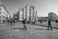 View of famous Milan Cathedral Duomo di Milano, in Duomo Square, Italy. Royalty Free Stock Photo