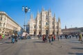 View of famous Milan Cathedral Duomo di Milano, Italy. Royalty Free Stock Photo