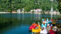 View of famous Nainital Lake from lakefront