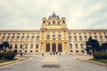 View of famous Natural History Museum with park and sculpture in Vienna, Austria Royalty Free Stock Photo
