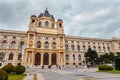 View of famous Natural History Museum with park and sculpture in Vienna, Austria Royalty Free Stock Photo