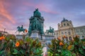 View of famous Naturhistorisches Museum Natural History Museum at sunset, Vienna