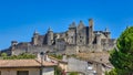 View of famous old castle of Carcassonne in France Royalty Free Stock Photo