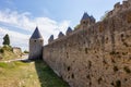 View of famous old castle of Carcassonne in France Royalty Free Stock Photo